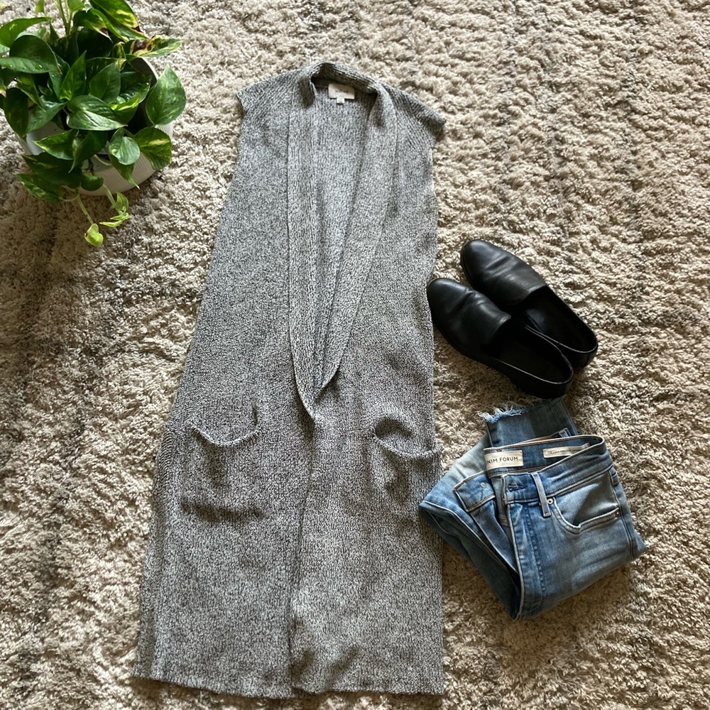 Wilfred long open front cardigan